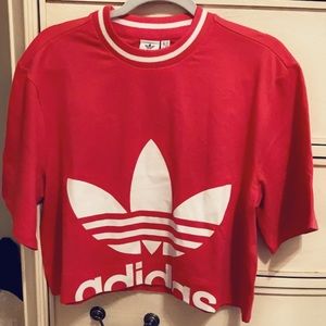 ADIDAS crop top size Large